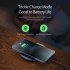 15w Smart Wireless Charger Thin Round Desktop Smart Charger  Pad For Iphone Earphone black
