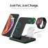 15w Vertical Multi functional 3 in 1 Wireless Charger Fast Charging Station For Watch Mobile Phone Headset White