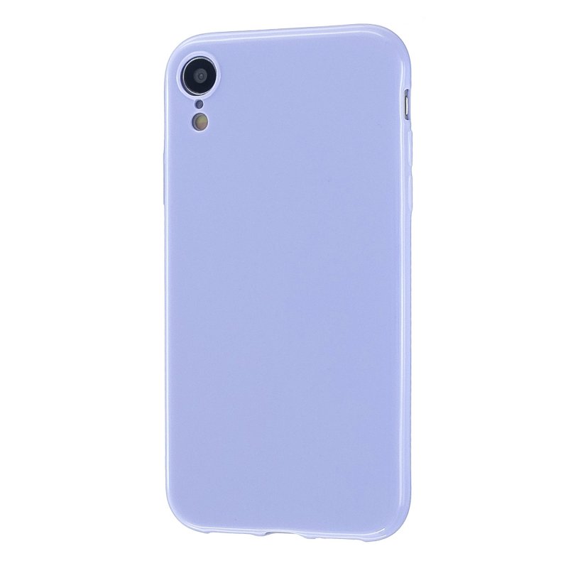 For iPhone X/XS/XS Max/XR  Cellphone Cover Slim Fit Bumper Protective Case Glossy TPU Mobile Phone Shell Taro purple