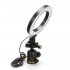 16 26cm Dimmable LED Studio Camera Ring Light Phone Video Light Lamp Selfie Stick Ring Table Fill Light 16CM single lamp   tripod