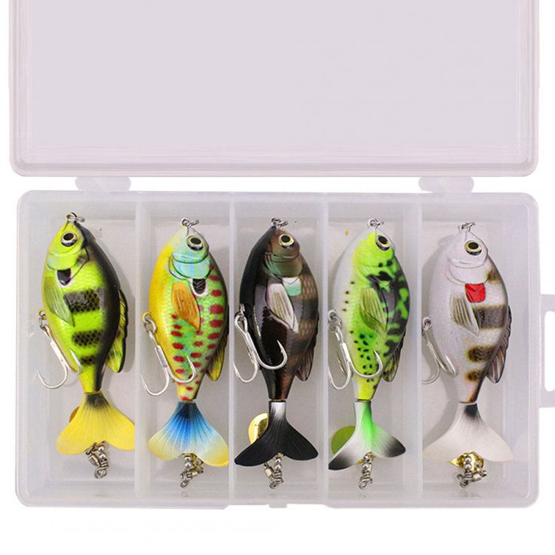 Wholesale 16.5G/6CM Rotate Tail Popper Lure Topwater Wobble Fishing Lures  Bait Bass Fishing Tackle 5 boxes From China