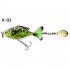 16 5G 6CM Rotate Tail Popper Lure Topwater Wobble Fishing Lures Bait Bass Fishing Tackle X 02  color OPP bag