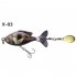 16 5G 6CM Rotate Tail Popper Lure Topwater Wobble Fishing Lures Bait Bass Fishing Tackle X 02  color OPP bag