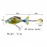 16 5G 6CM Rotate Tail Popper Lure Topwater Wobble Fishing Lures Bait Bass Fishing Tackle X 05  color OPP bag