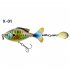 16 5G 6CM Rotate Tail Popper Lure Topwater Wobble Fishing Lures Bait Bass Fishing Tackle X 05  color OPP bag