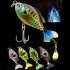16 5G 6CM Rotate Tail Popper Lure Topwater Wobble Fishing Lures Bait Bass Fishing Tackle X 04  color OPP bag