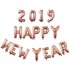16 Inches 2019 Happy New Year Letters Balloon Aluminum Foil Balloon Set for New Year Home Decoration Gold