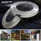 16 LED Solar powered Stainless Steel Buried Light Under Ground Lamp Outdoor Path Way Garden Decoration white light