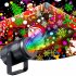 16 Pattern Motion Christmas Landscape Light Projector Led Spotlight Waterproof Rotational Projection Lamp US Plug
