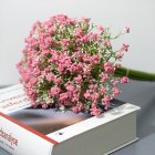 16 Pcs/bunch Artificial  Gypsophila Vivid Colored Plants Bouquets Diy Wedding Home Living Room Decoration Photography Props Pink bunch of 16