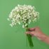 16 Pcs bunch Artificial  Gypsophila Vivid Colored Plants Bouquets Diy Wedding Home Living Room Decoration Photography Props White bunch of 16