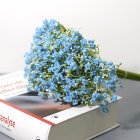 16 Pcs/bunch Artificial  Gypsophila Vivid Colored Plants Bouquets Diy Wedding Home Living Room Decoration Photography Props Blue bunch of 16