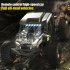 16106 1 16 RC Car with Led 4wd 50km h Off road Vehicle High Speed Drift Car for Kid Vs for Wltoys 144001 Toys Gray