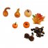 166 Pcs Mini Fake Artificial Pumpkins Set Realistic Maple Leaves Pine Cones Acorns Pumpkins For Halloween Thanksgiving Decor set