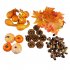 166 Pcs Mini Fake Artificial Pumpkins Set Realistic Maple Leaves Pine Cones Acorns Pumpkins For Halloween Thanksgiving Decor set