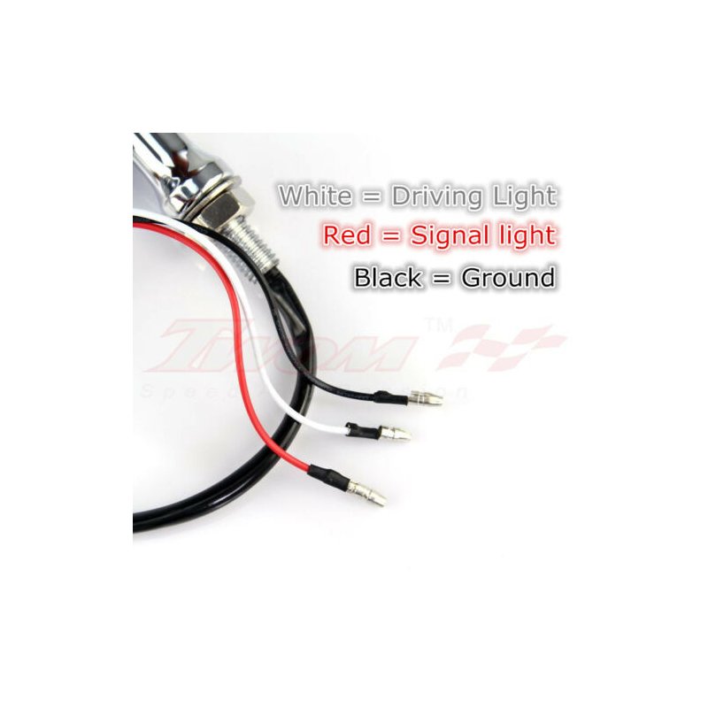 Universal Motorcycle Bullet Shape LED Chrome CNC Turn Signal Light Tail light Plating chrome