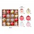 16pcs 6cm Christmas Balls Shatterproof Christmas Tree Ornaments for Home Party New Year Decorations Style 1