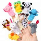 16pcs Cartoon Animal Plush Finger Puppets Set Cute Dolls  for Children  Story Time  Shows  Playtime  SchoolsL1H0