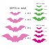 16pcs Halloween Bats Wall Stickers Reusable 3D PVC Scary Bats Window Decal For Home Indoor Window Glass Door Wall Decor luminous