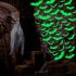 16pcs Halloween Bats Wall Stickers Reusable 3D PVC Scary Bats Window Decal For Home Indoor Window Glass Door Wall Decor luminous