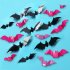 16pcs Halloween Bats Wall Stickers Reusable 3D PVC Scary Bats Window Decal For Home Indoor Window Glass Door Wall Decor luminous
