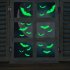 16pcs Halloween Bats Wall Stickers Reusable 3D PVC Scary Bats Window Decal For Home Indoor Window Glass Door Wall Decor luminous