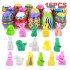 16pcs bag Easter Egg Bunny Chickens Toy Set Smooth Colorful For Easter Basket Stuffers Party As shown