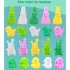 16pcs bag Easter Egg Bunny Chickens Toy Set Smooth Colorful For Easter Basket Stuffers Party As shown