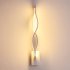 16w Led Wall Lamp Modern Minimalist Wavy Shape Wall mounted Bedroom Bedside Lights For Home Decor white light 16W Black Shell