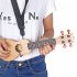 17 Inch Redwood Mini Pocket Guitar Ukulele Music Instrument Toy with Pouch Wood color