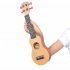 17 Inch Redwood Mini Pocket Guitar Ukulele Music Instrument Toy with Pouch Wood color