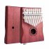 17 Key EQ Kalimba Mahogany Professional Electric Finger Thumb Piano With Bag and Audio Cable Wood color