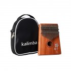 17 Key Kalimba Mbira Calimba African Mahogany Thumb Piano Wood Musical Instrument English version