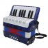 17 Key Professional Mini Accordion Educational Musical Instrument for Both Kids Adult  Light blue