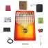 17 Key Wooden Thumb Piano Kalimba in C Music Instrument Toy Gift Portable Sunset color