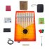 17 Key Wooden Thumb Piano Kalimba with EQ Tiger Pattern Maple Music Instrument Toy Gift sunset color