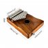 17 Keys EQ kalimba Acacia Thumb Piano Link Speaker Electric Pickup with Bag Cable