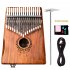 17 Keys EQ kalimba Acacia Thumb Piano Link Speaker Electric Pickup with Bag Cable