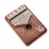 17 Keys Kalimba Mbira African Mahogany Finger Thumb Piano Wooden Keyboard Percussion Musical Instrument Gift Wood color