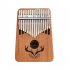 17 Keys Kalimba Portable Thumb Piano Mahogany with Padded Bag Tuner Hammer Musical Instruments black