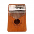 17-keys Mahogany Kalimba Finger Thumb Piano Mbira Garland Style Thumb Piano Wood color