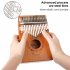 17 keys Mahogany Kalimba Finger Thumb Piano Mbira Garland Style Thumb Piano Brown