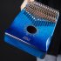 17 tone Kalimba Mahogany Core Thumb Piano with Tuning Hammer Gradient blue Zani Helios