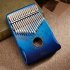 17 tone Kalimba Mahogany Core Thumb Piano with Tuning Hammer Gradient blue Zani Helios