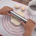 17Inches Kitchen Stainless Steel Scale Rolling Pin Knead Dough Mat Tools Set  red