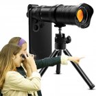 18-30X Zoom HD Mobile Phone Zoom Lens <span style='color:#F7840C'>Dual</span> Focus No Black Edge Telephoto Telescope Mobile Phone Lens black