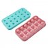 18 Grids Ice Cream Mold Silica Gel Ice Box Kitchen Bar Homemade Ice Hockey Ball Moulds 24mm water drop white   dropper