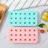 18 Grids Ice Cream Mold Silica Gel Ice Box Kitchen Bar Homemade Ice Hockey Ball Moulds 24mm waterdrop pink   dropper