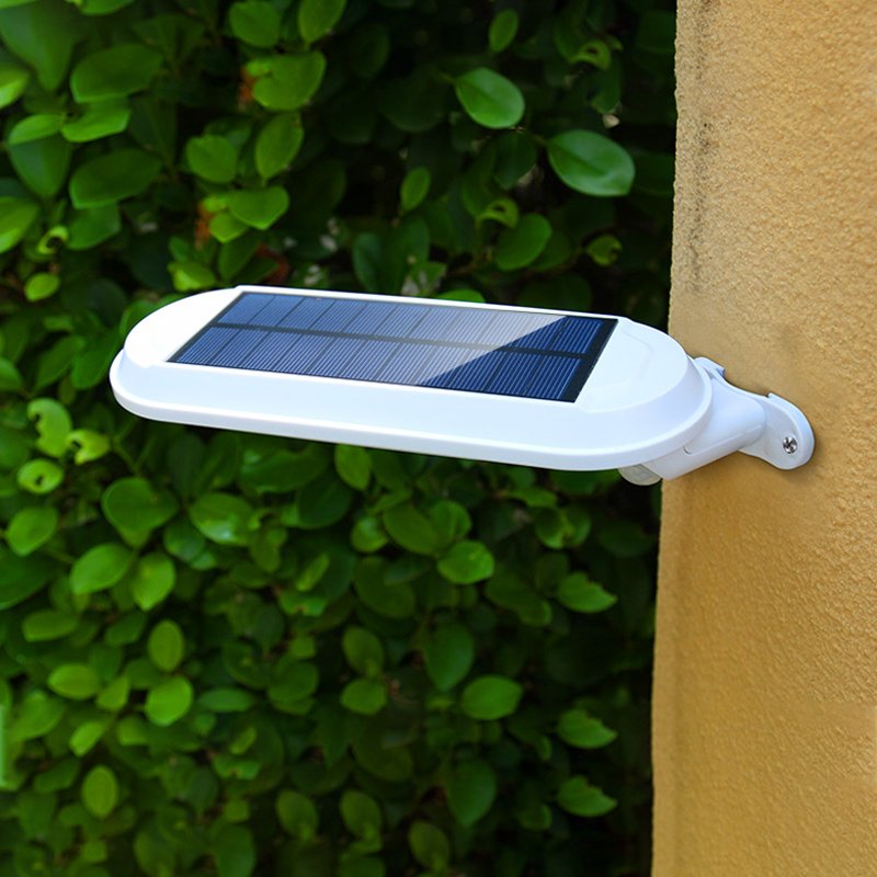 18 LED Outdoor Waterproof Solar-Powered Yard Lamp Motion Sensor Wall Light Garden Lamp White shell white light