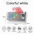180 degree Rotation Led Digital Projection Alarm Clock Mute Electronic Clock Ceiling Projector for Nightstand Ipl Black